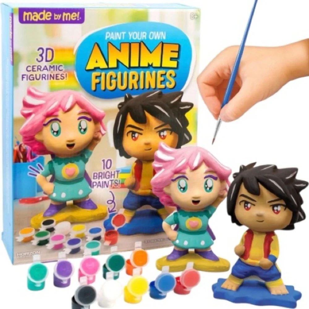 Set of 2 Paint Your Own 3D Ceramic Anime Figurines - NWT